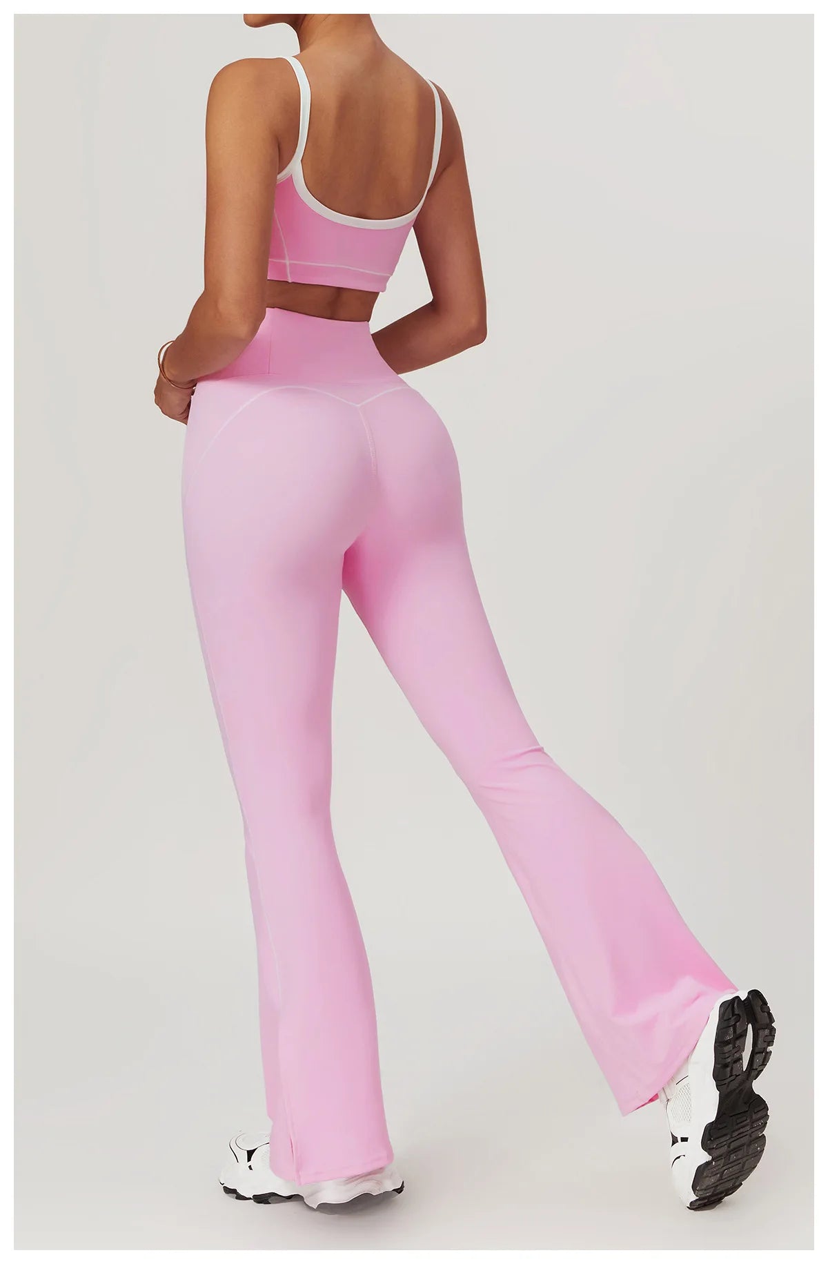 2 Piece Yoga Set Women Sport Bra Gym Workout Legging High Waist Wide Flare Pant Fitness Sports Shorts Active Wear Suit The Clothing Company Sydney