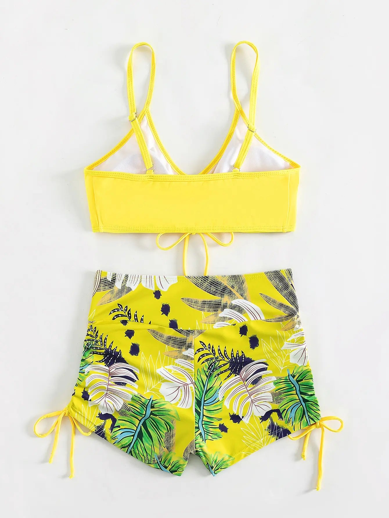 2 Piece Drawstring Front Shorts Bikinis High Waist Swimsuit Women Swimwear Bathers Bathing Swimming Swim Suit Beachwear - The Clothing Company Sydney