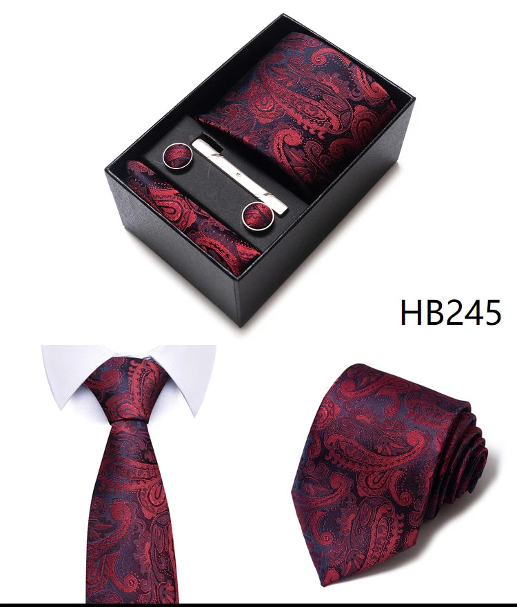7.5 cm Business Ties Hanky Cufflink Set Tie Clips Green Necktie Corbatas For Men Wedding In Gift Box The Clothing Company Sydney