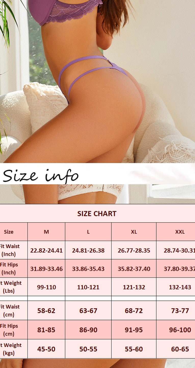 2 Piece Set Thongs Hollow Out G-String Low Waist Seamless Women's Panties Cotton Crotch Underwear Comfort Lingerie The Clothing Company Sydney
