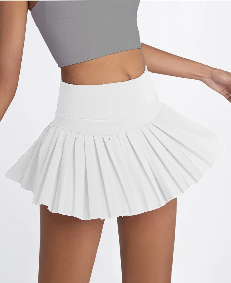 Cloud Hide Safe Tennis Skirts Gym Golf Running Pleated Pantskirt Women Sports Fitness Shorts Pocket High Waist Skort Skirt The Clothing Company Sydney