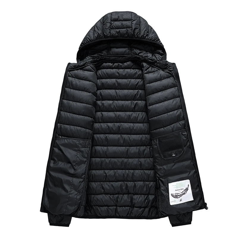 Mens Hooded Casual Puffer Down Jacket The Clothing Company Sydney