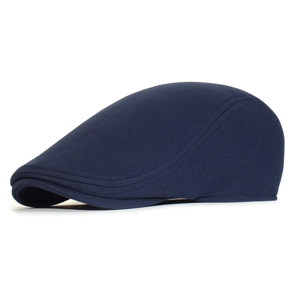 Men Women Beret Cotton Soft Top Casual Beanie Retro Newsboy Cap Peak Cap Driver Golf Hat - The Clothing Company Sydney