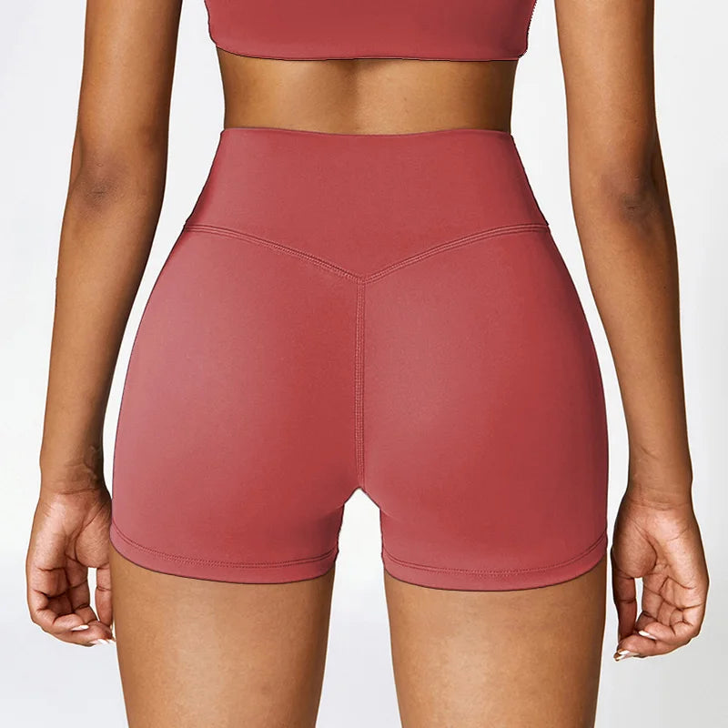Women's sports High waist fitness running cycling quick dry Breathable Yoga Shorts - The Clothing Company Sydney