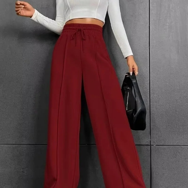 Women's Sports pants straight tube loose fitting pants wide leg pants outdoor dance casual pants The Clothing Company Sydney