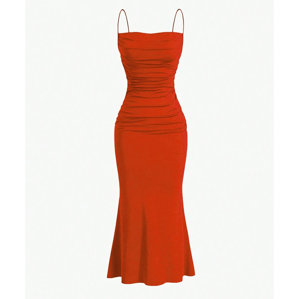 Women’s Elegant Maxi Party Dress – Spaghetti Strap Slim Fit Summer Evening Gown The Clothing Company Sydney