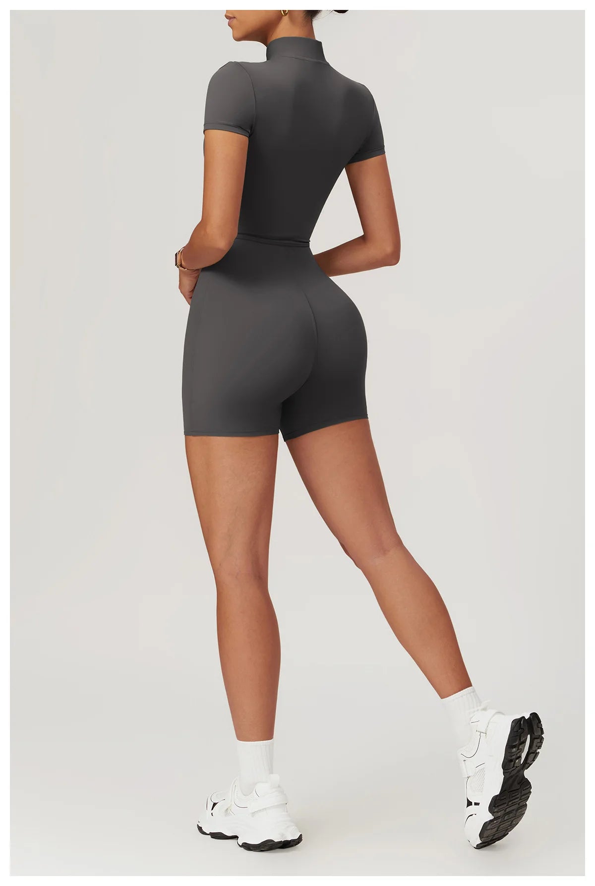 One Piece Jumpsuit Summer Short Sleeve Zipper Sports Wear Gym Fitness Bodysuits Women Dance Running Workout Clothes Yoga Suit The Clothing Company Sydney