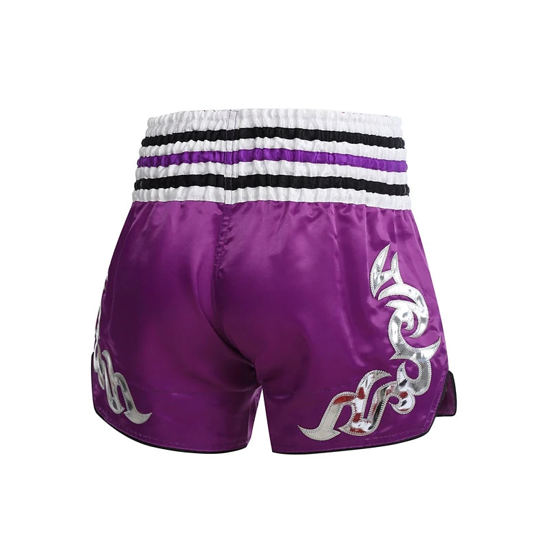 Muay Thai Shorts Embroidery Boxing Shorts Women's Men's Kids Kickboxing Fight Shorts Free Combat Grappling Martial Arts Clothing - The Clothing Company Sydney
