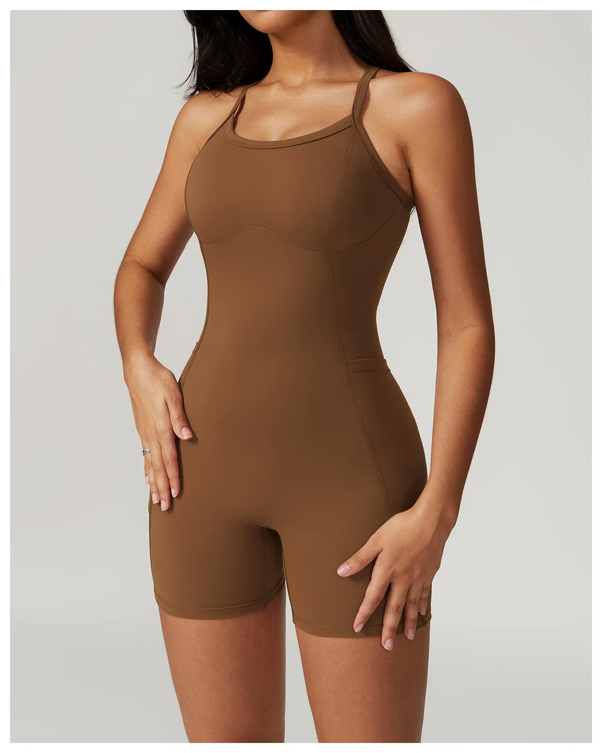 Women's Cross Strap Romper Backless Set Fitness Bodysuit Sportswear Gym Clothes Jumpsuit One-piece Playsuit Yoga Suit - The Clothing Company Sydney