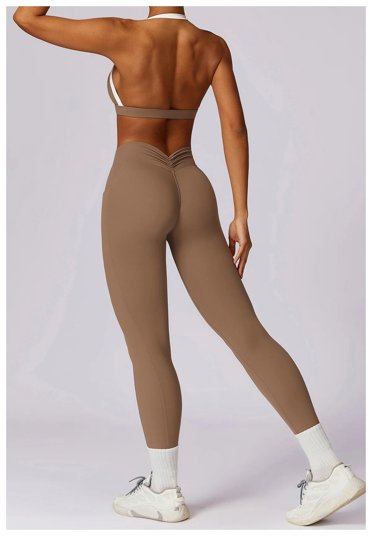 2 Piece Womens Tracksuit Yoga Set Workout Sportswear Gym Clothing Fitness Long Sleeve Crop Top High Waist Leggings Sports Suits - The Clothing Company Sydney