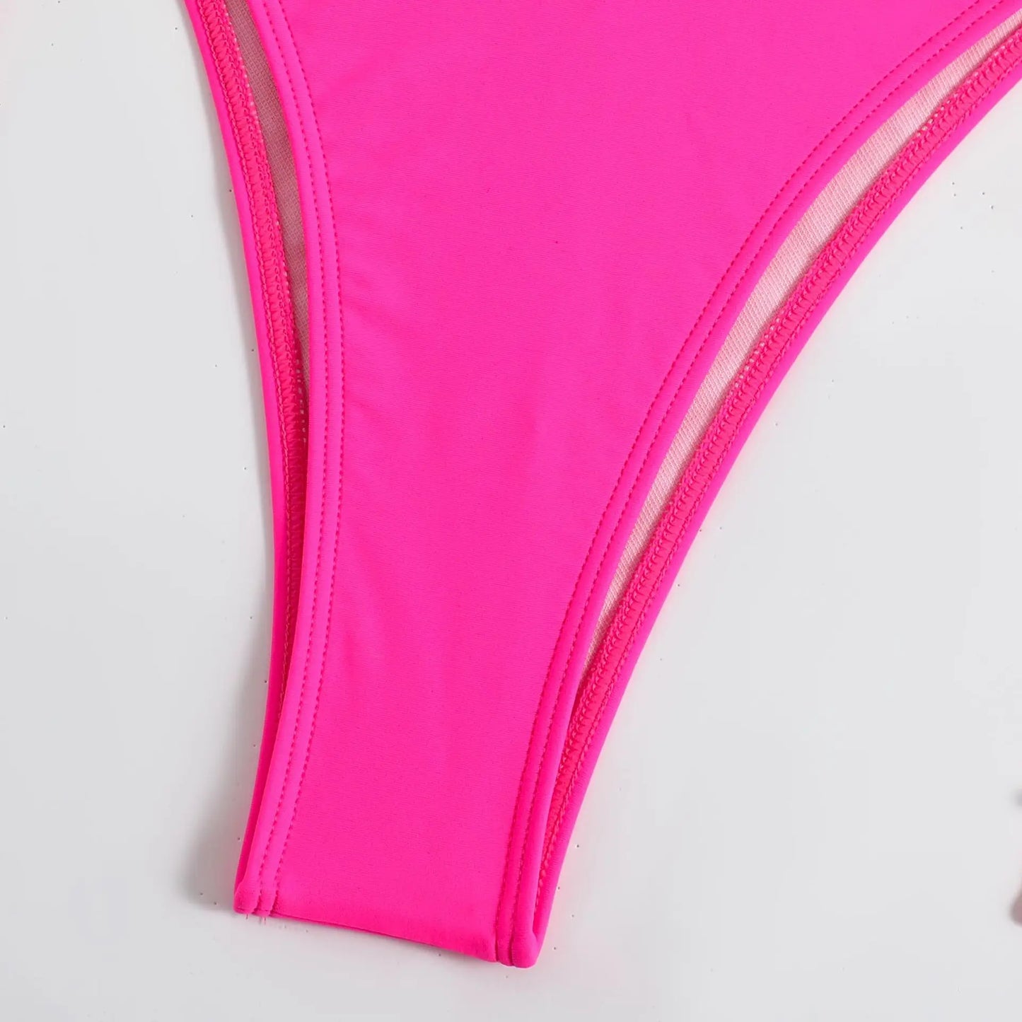2 Piece Brown Bikini Red Halter Push Up Bra Tie Side Triangle Swimsuit Summer Bathing Suit Lace Up Micro Swimwear - The Clothing Company Sydney
