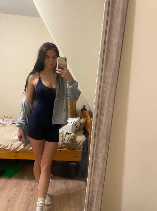 Women's Jumpsuit Short Bodycon High Elasticity Nylon Bodysuit Yoga Sports Workout Gym One Piece Criss Cross Activewear - The Clothing Company Sydney