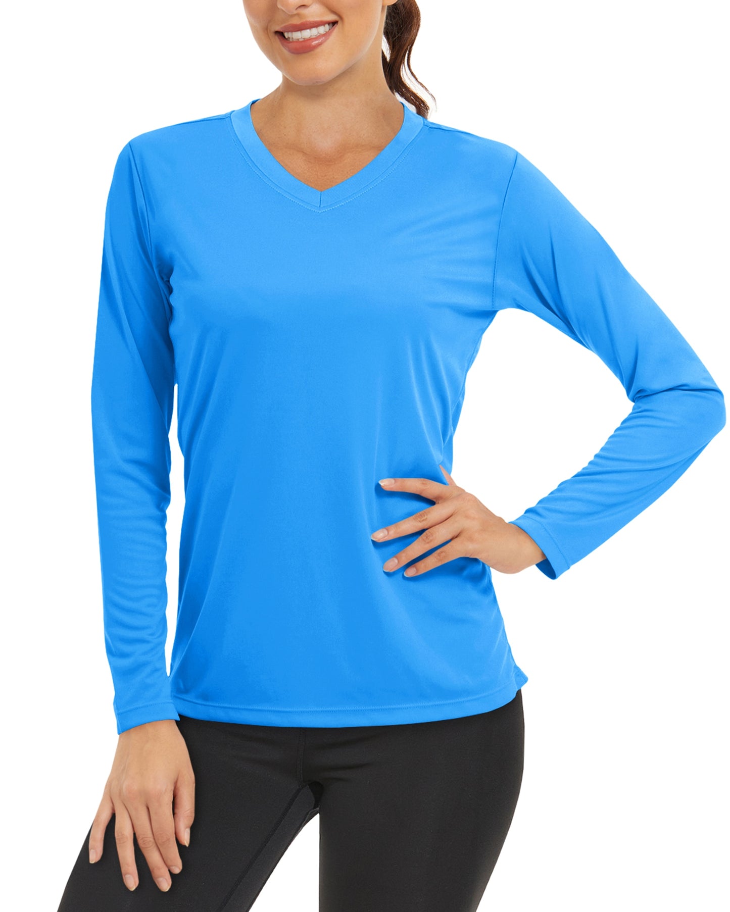 Summer Sun Protection Shirts UPF 50+ Womens Long Sleeve V Neck Shirts Lightweight Quick Dry Tee Shirts Outdoor Pullover The Clothing Company Sydney