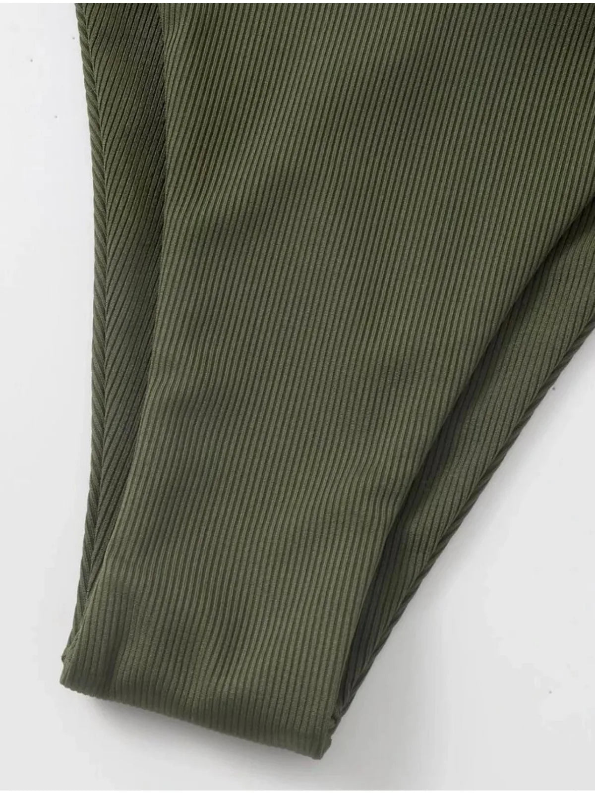 2 Piece Bathing Suit Ribbed Backless Pads Women Bikini Set Halter Triangle Bra Side Tie Thong Swimwear Set - The Clothing Company Sydney