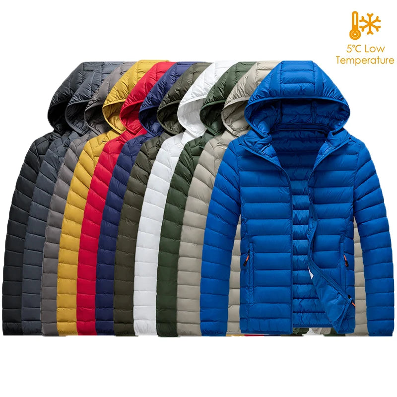 Mens Hooded Casual Puffer Down Jacket The Clothing Company Sydney