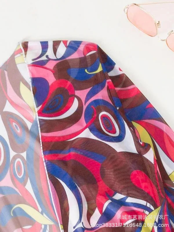 3 Piece Summer Print Swimsuits Tankini Sets Swimwear Beach Wear Bathing Suits Pool Women's Swimming Suit - The Clothing Company Sydney