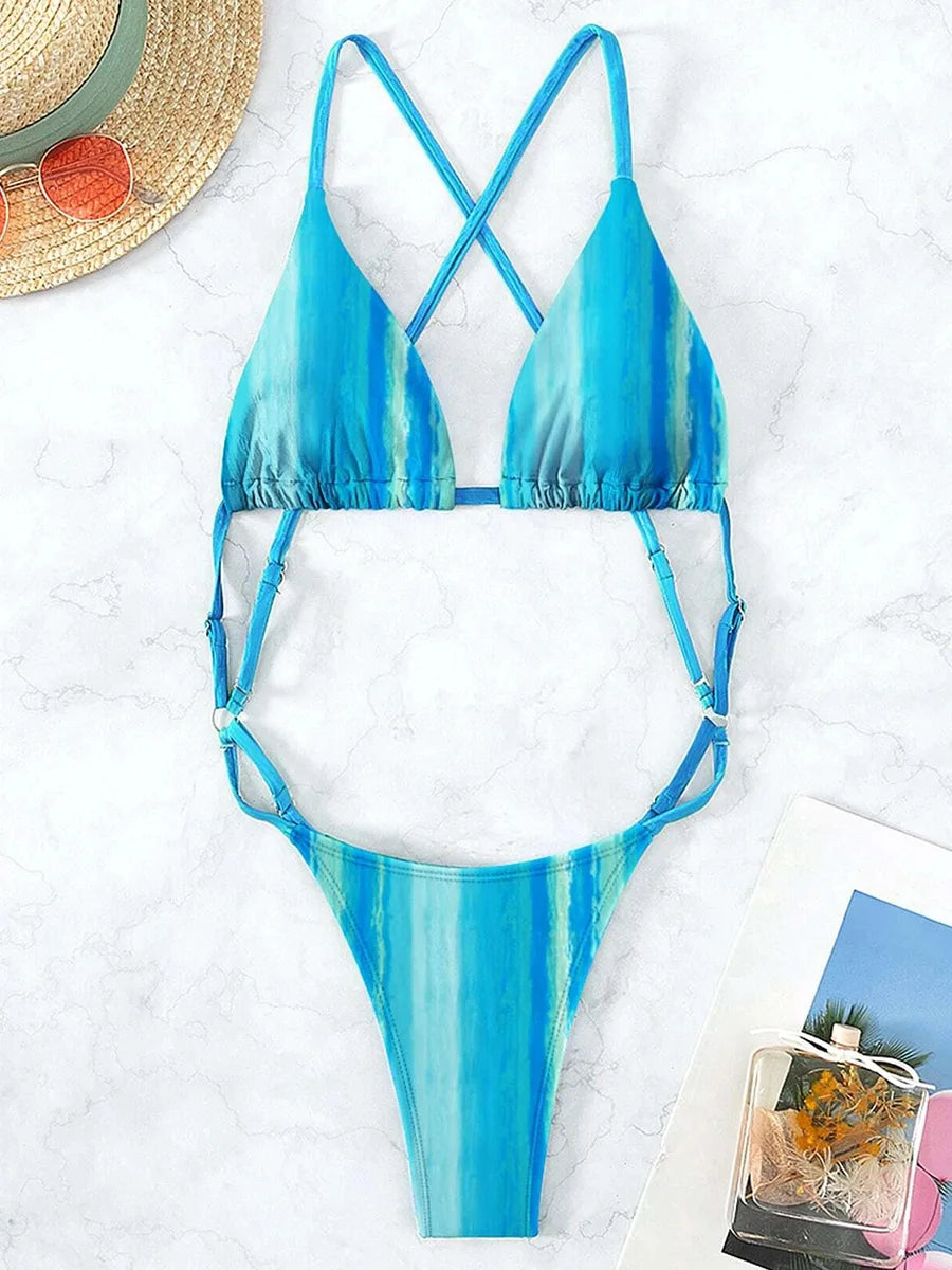 Extreme Mini Micro String Women Swimwear One Piece Swimsuit Female Cross Backless Monokini High Cut Bathing Suit The Clothing Company Sydney