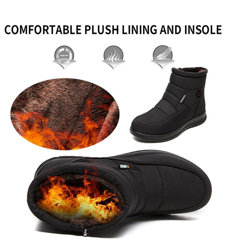 Women Boots Snow Fur Shoes zipper Platform Boots For Women's Girls Soft Ankle Boots Waterproof Plush Winter Shoes The Clothing Company Sydney