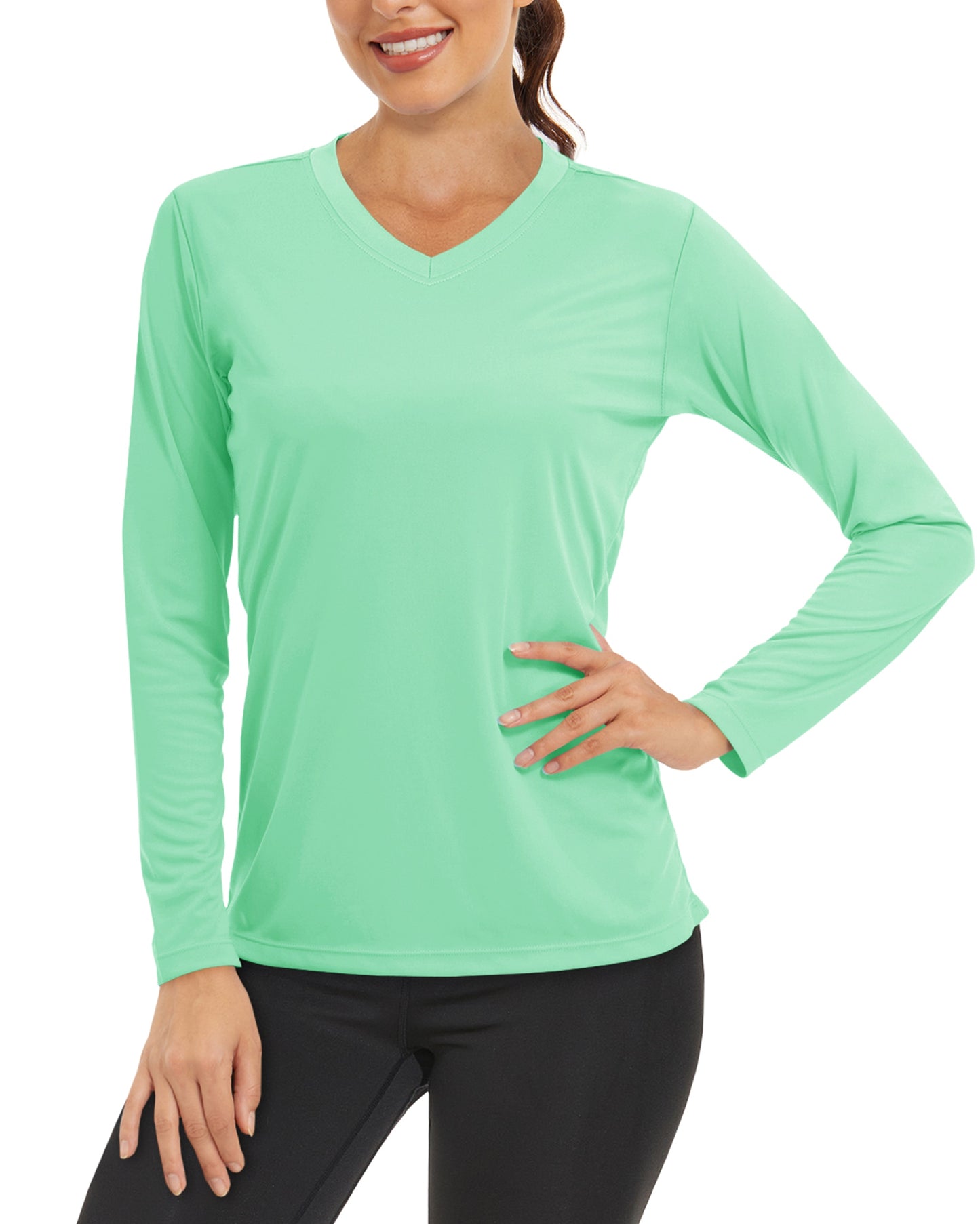 Summer Sun Protection Shirts UPF 50+ Womens Long Sleeve V Neck Shirts Lightweight Quick Dry Tee Shirts Outdoor Pullover The Clothing Company Sydney