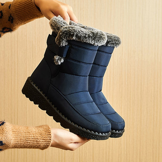 Waterproof Winter Boots for Women Faux Fur Long Plush Snow Boots Platform Ankle Boots Warm Cotton Mix Shoes The Clothing Company Sydney
