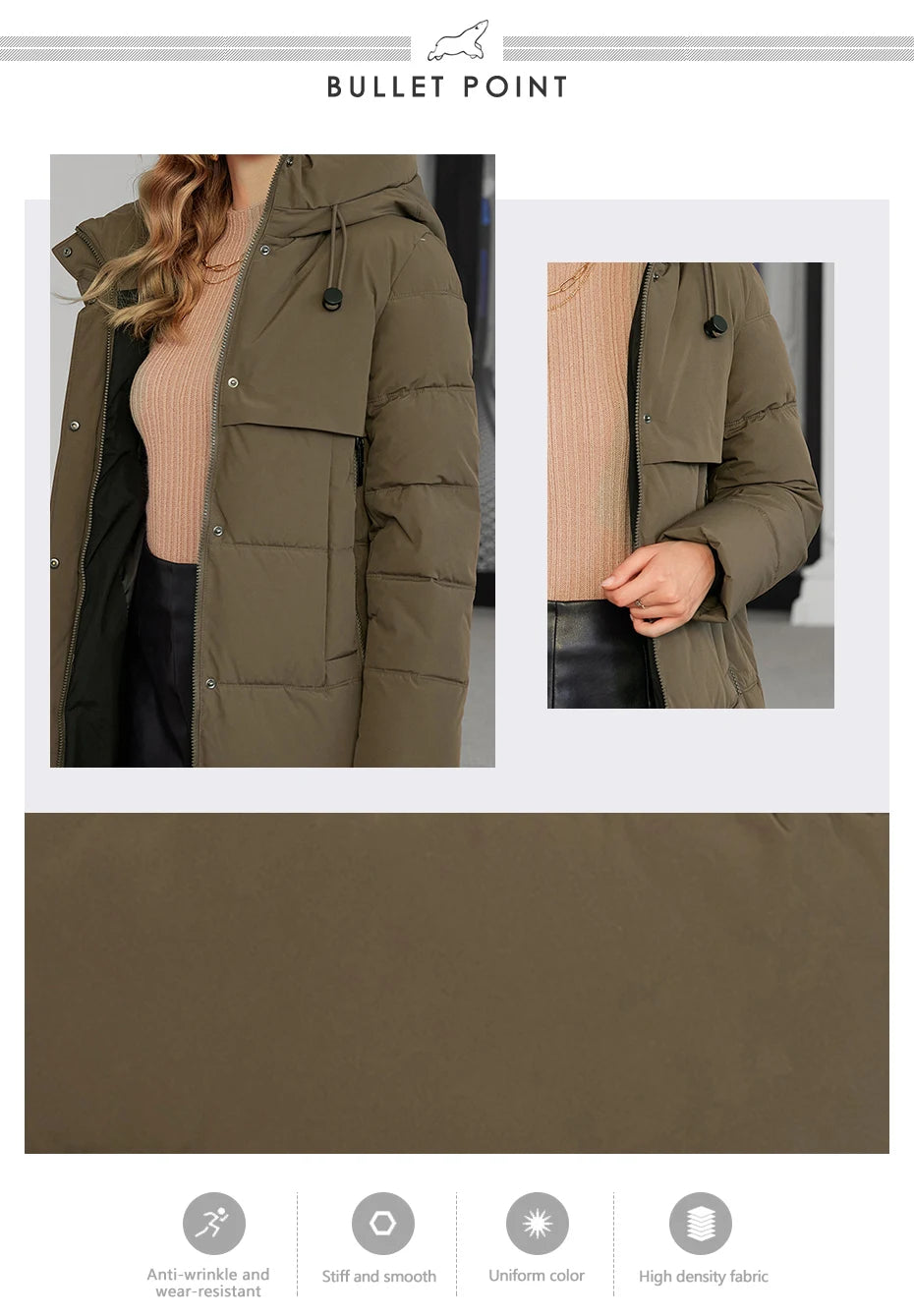 Women's Full Hooded Down Jacket The Clothing Company Sydney