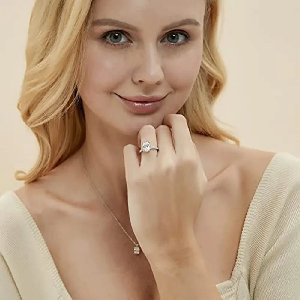 3ct 925 Sterling Silver Engagement Rings For Women Oval Cut Cubic Zircon Wedding Rings Jewelry The Clothing Company Sydney