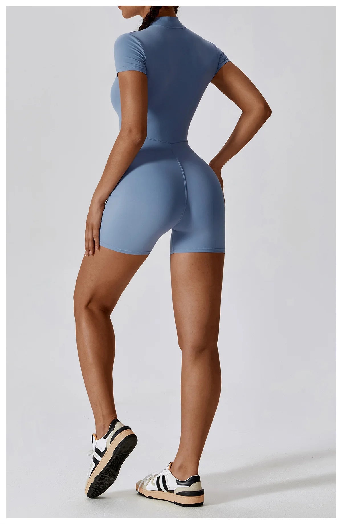 One Piece Jumpsuit Summer Short Sleeve Zipper Sports Wear Gym Fitness Bodysuits Women Dance Running Workout Clothes Yoga Suit The Clothing Company Sydney