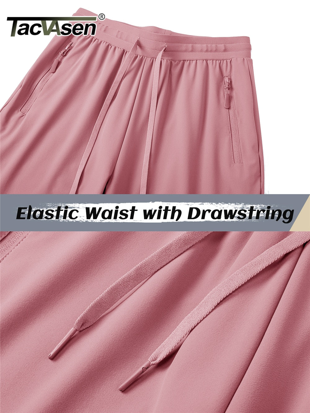 Quick Dry Hiking Pants Women's Casual Long Pants Elastic Waist Zipper Pocket Athletic Trousers Running Workout Bottoms The Clothing Company Sydney