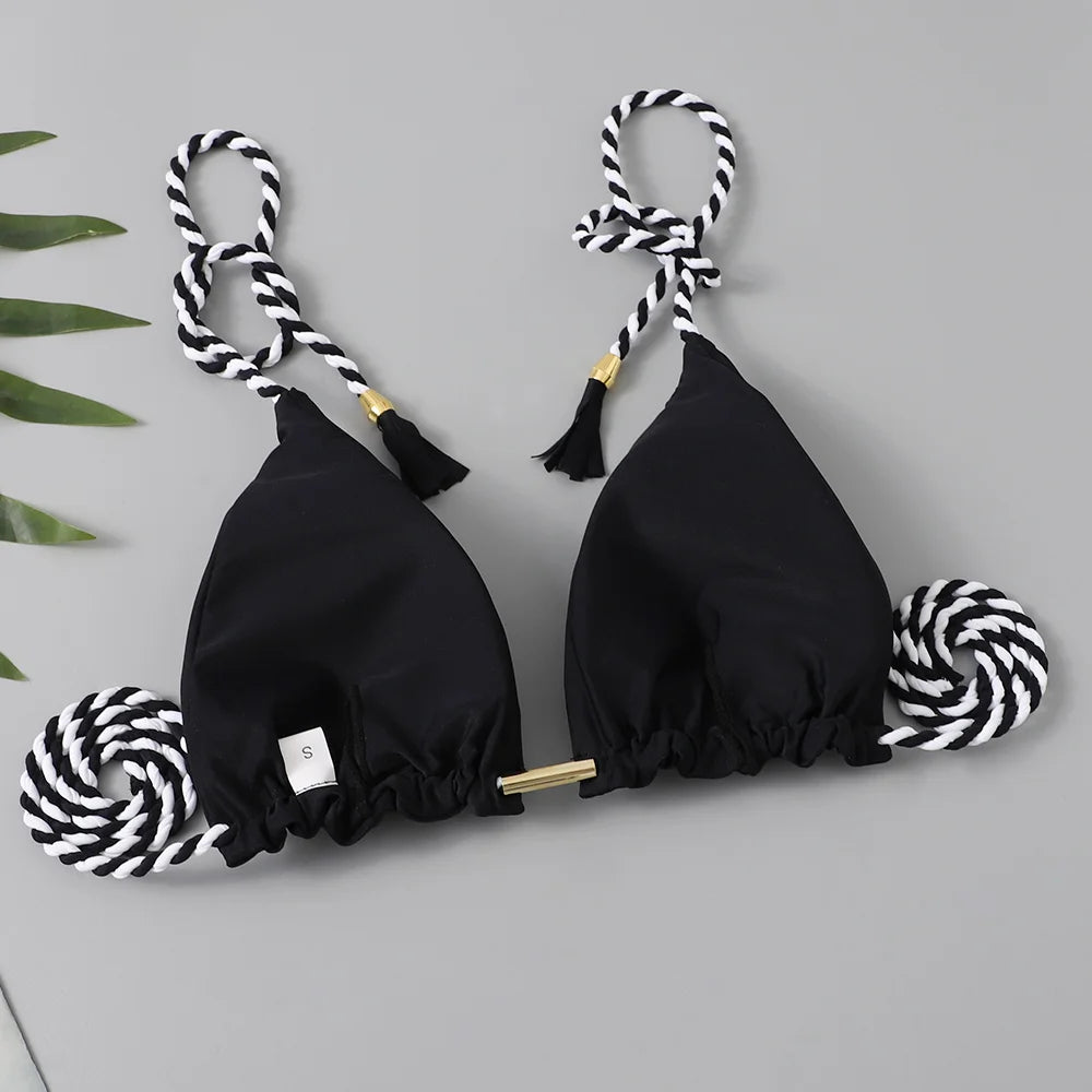 2 Piece Triangle String Bikini Swimsuit Tie Side Thong Swimwear Female Bathing Swimming Suit Summer Beachwear The Clothing Company Sydney