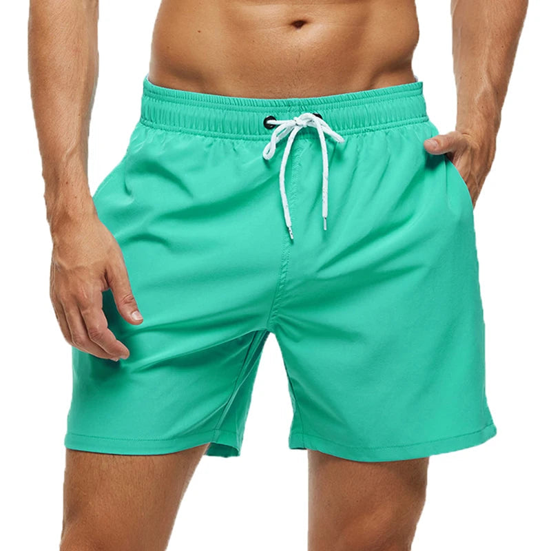 Men's Summer Swimming Board Shorts Sport Breathable Elastic Waist Mesh Liner With Pocket Shorts Swim Trunks The Clothing Company Sydney