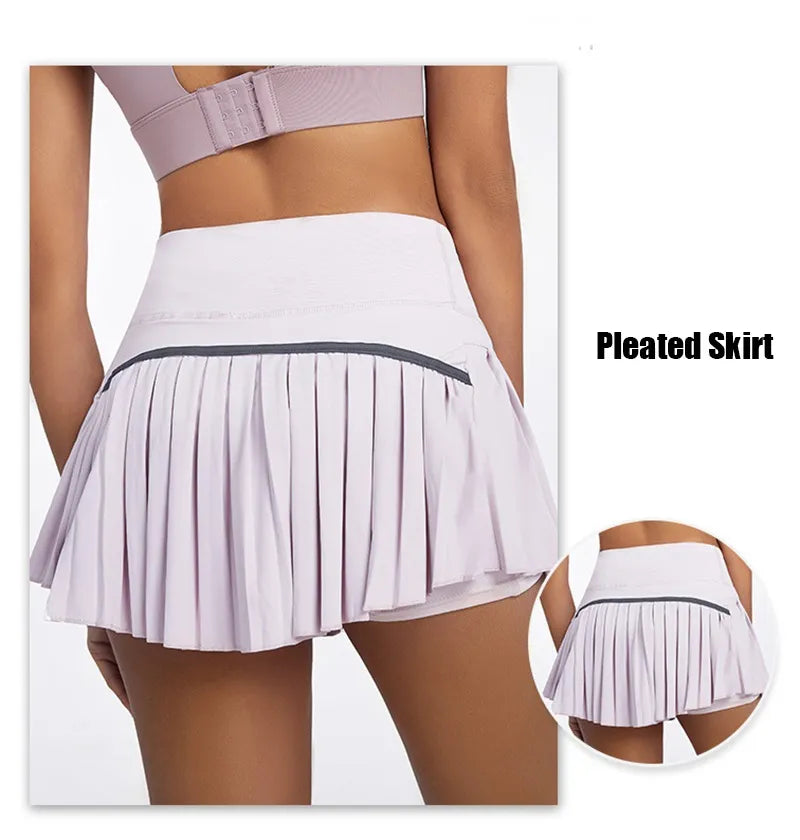 Cloud Hide Safe Tennis Skirts Gym Golf Running Pleated Pantskirt Women Sports Fitness Shorts Pocket High Waist Skort Skirt The Clothing Company Sydney