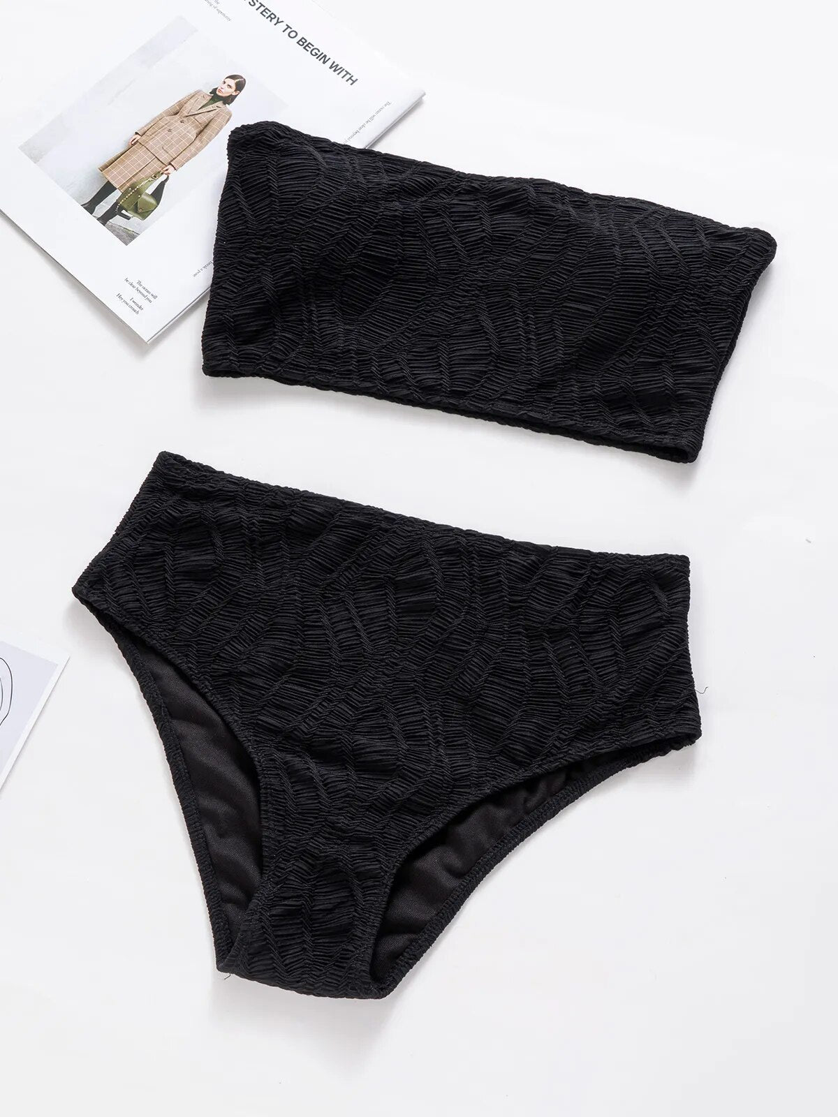 2 Piece Bandeau Bikini Plus Size Large Size Swimwear Women Swimsuit Female Two-pieces Bikini set Bather Bathing Suit The Clothing Company Sydney