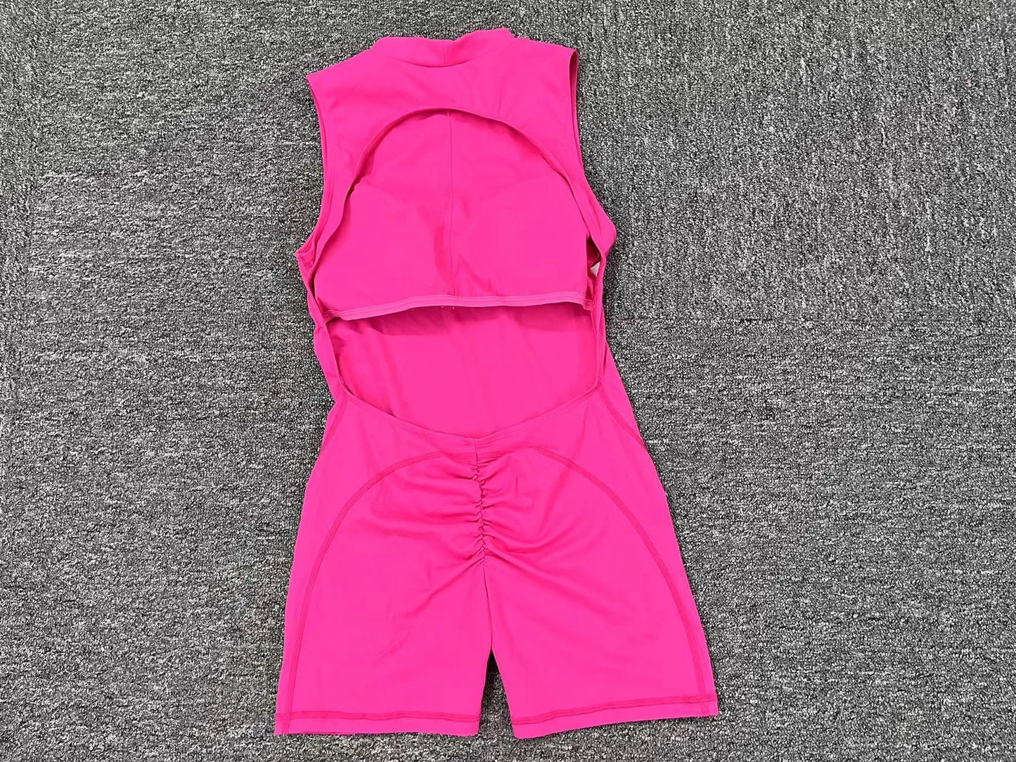 Hollow Backless Gym Bodycon Short Jumpsuit Playsuit Women One Piece Sport Outfit Yoga Romper Fitness Gear - The Clothing Company Sydney