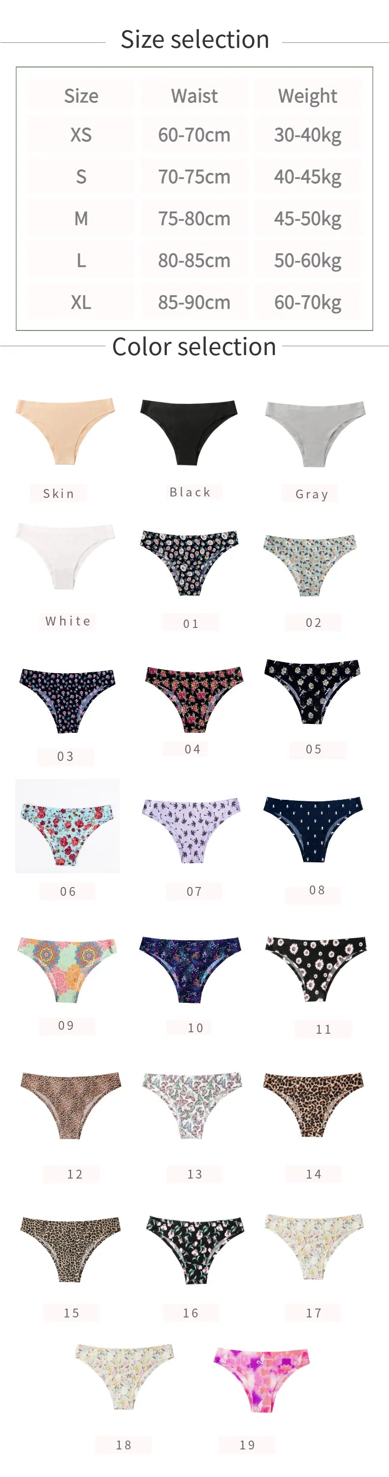 Women's Seamless Panties Elastic Briefs Breathable Ladies Lingerie Bikini Underwear - The Clothing Company Sydney