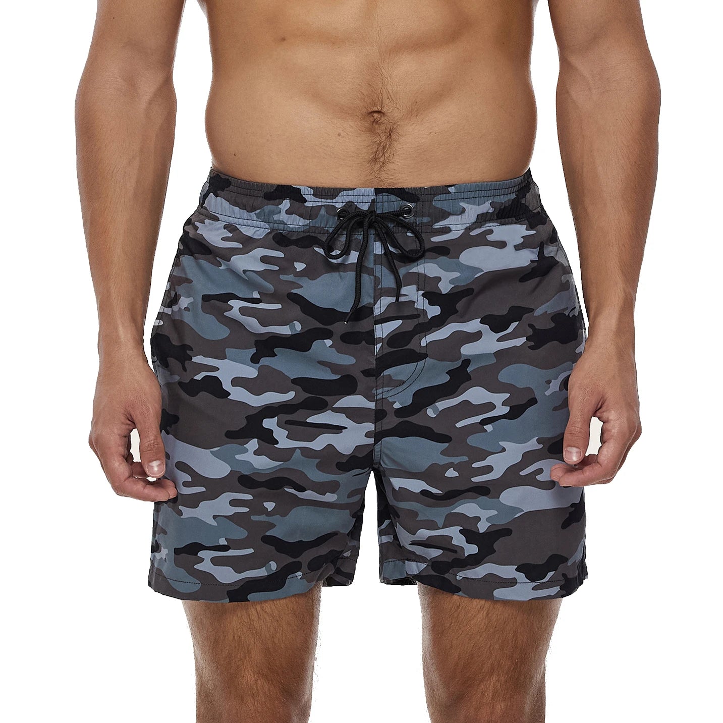 Summer Mens Swim Shorts Beach Quick Dry Printing Swimsuit Plus Size Mesh Liner Surfing Gym Board Shorts