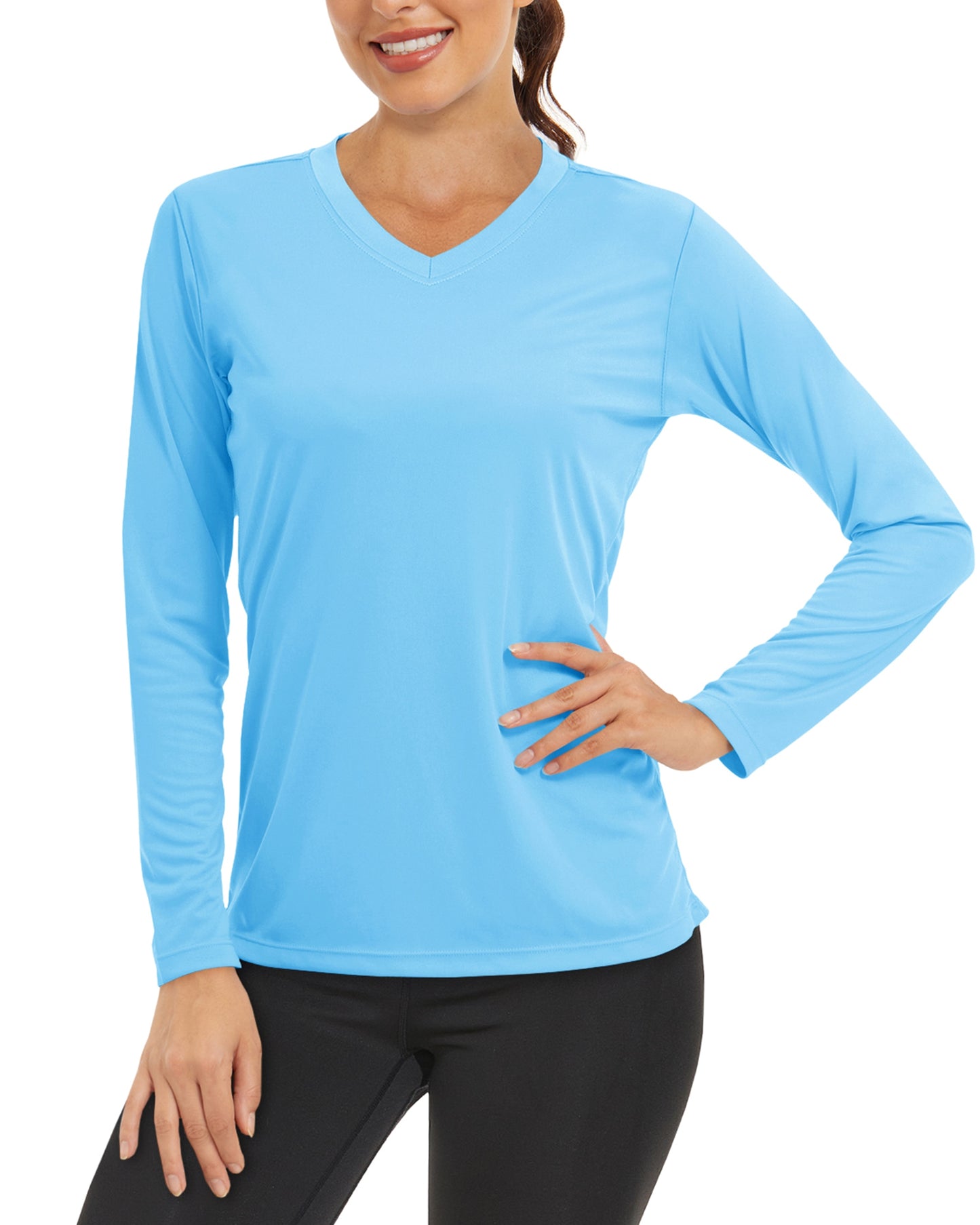 Summer Sun Protection Shirts UPF 50+ Womens Long Sleeve V Neck Shirts Lightweight Quick Dry Tee Shirts Outdoor Pullover The Clothing Company Sydney