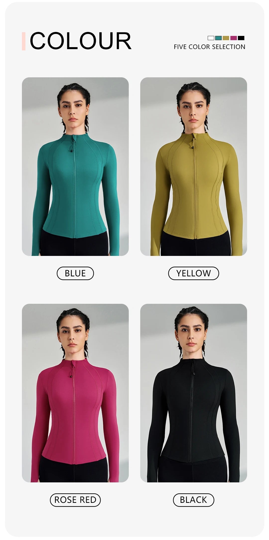 Women's Full Zip Yoga Gym Top Active Jacket The Clothing Company Sydney