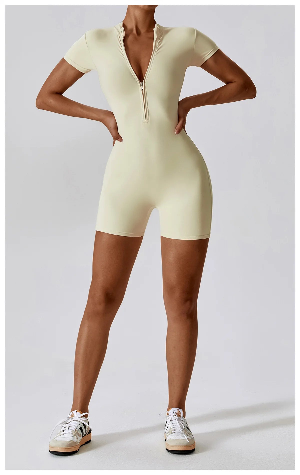 One Piece Jumpsuit Summer Short Sleeve Zipper Sports Wear Gym Fitness Bodysuits Women Dance Running Workout Clothes Yoga Suit The Clothing Company Sydney