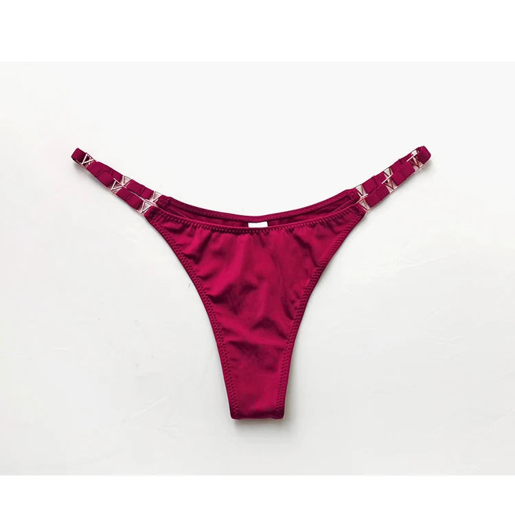 Seamless Thong Women's Underwear Briefs Panties Zebra Flower Low Rise Metal Buckle G String Bikini Undies The Clothing Company Sydney