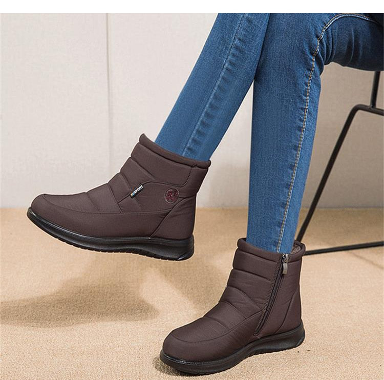 Women Boots Snow Fur Shoes zipper Platform Boots For Women's Girls Soft Ankle Boots Waterproof Plush Winter Shoes The Clothing Company Sydney
