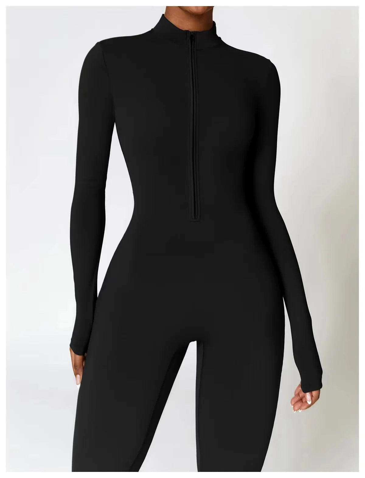 Women's One-piece Yoga Pants Short/Long-sleeved Warm ski Overalls Outerwear High Elastic Cycling Bodybuilding Bodysuit - The Clothing Company Sydney