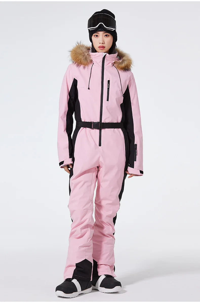 Winter Jumpsuit Ski Suit Outdoor Snowboard Jacket Suit Waterproof Windproof Set Warm Snow Jumpsuit - The Clothing Company Sydney