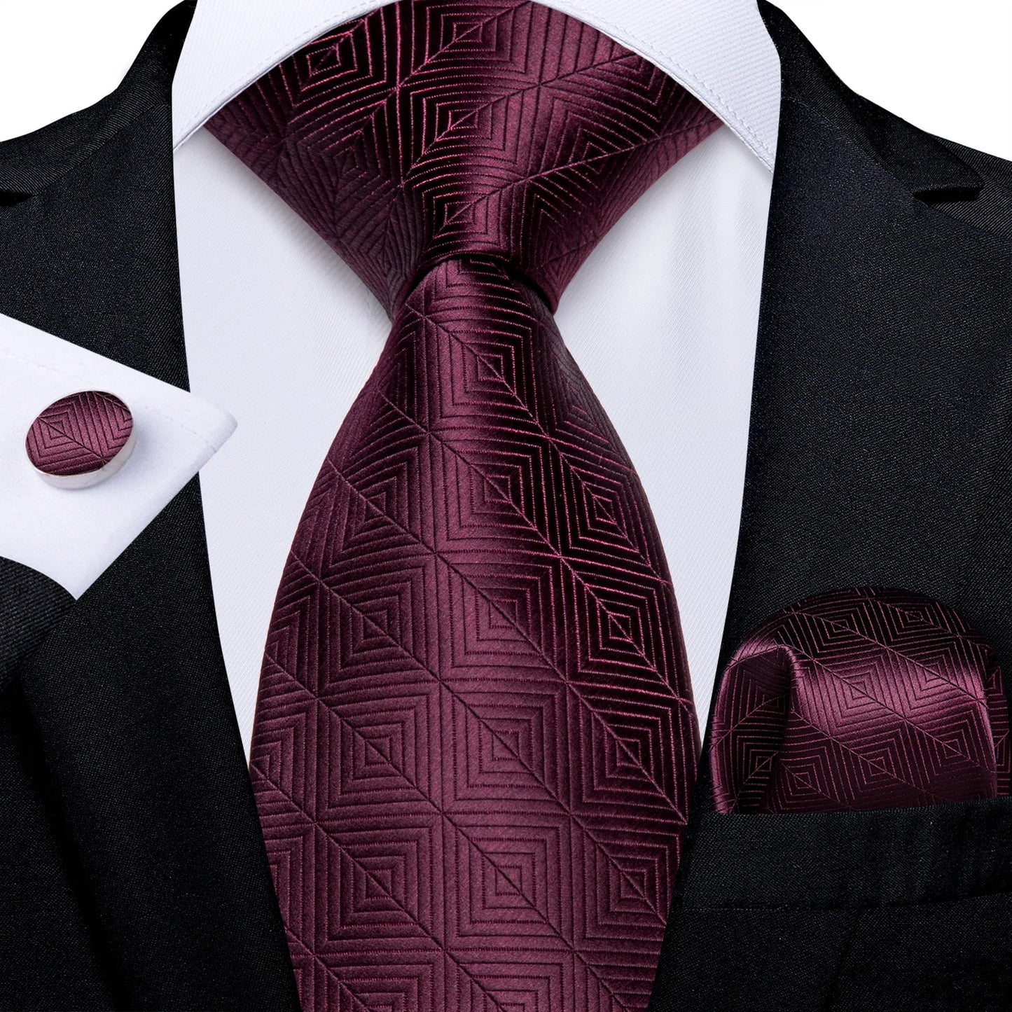 Luxury Purple Paisley Silk Tie Set for Men – 8cm Gift Set The Clothing Company Sydney