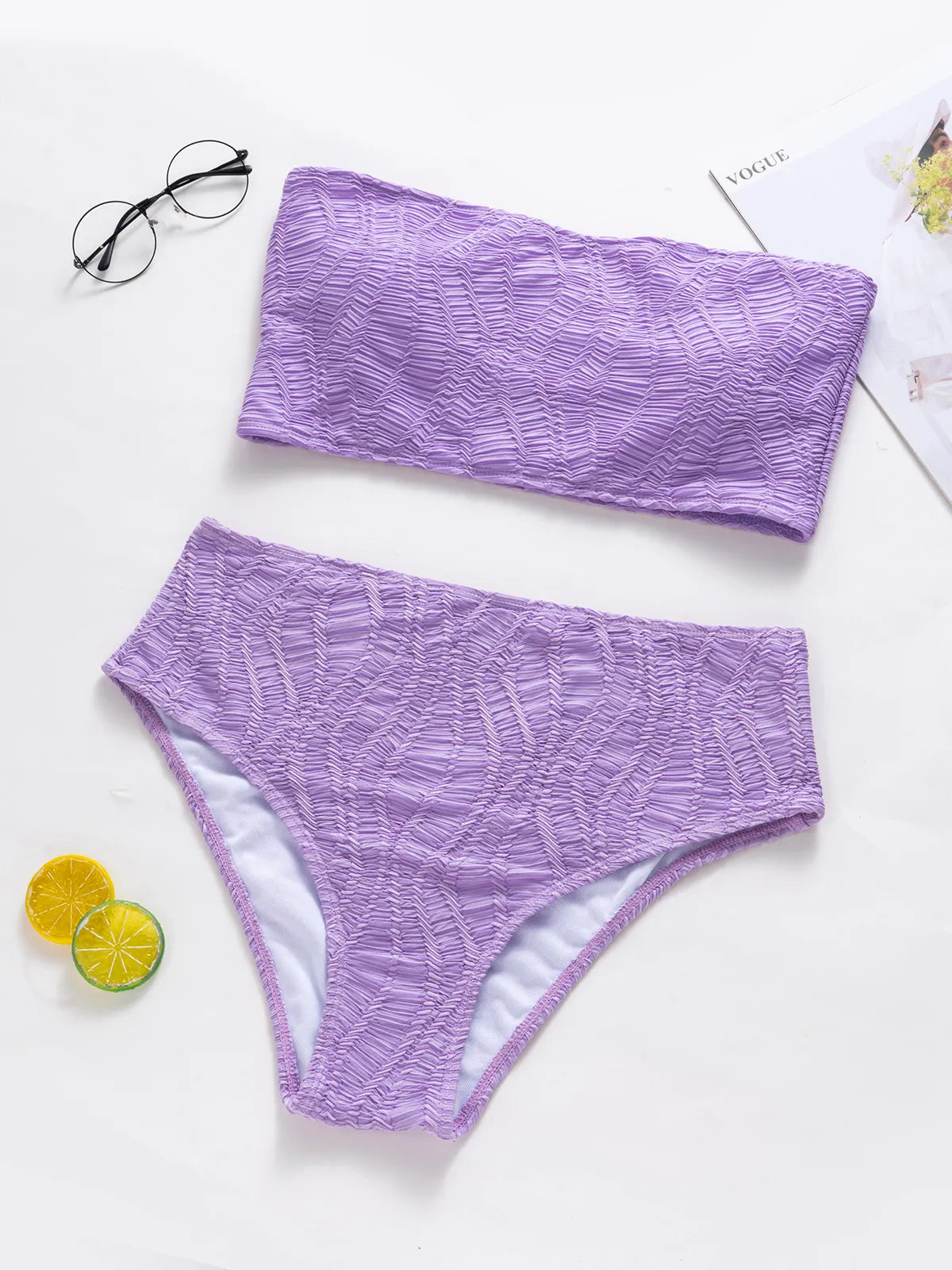 2 Piece Bandeau Bikini Plus Size Large Size Swimwear Women Swimsuit Female Two-pieces Bikini set Bather Bathing Suit The Clothing Company Sydney