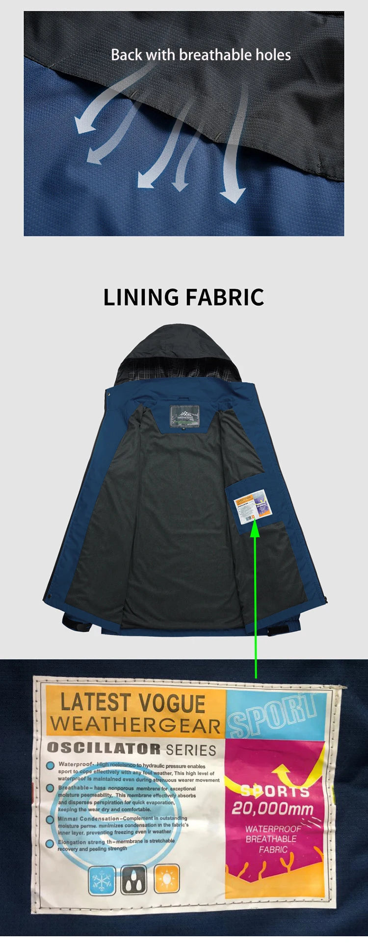 Men's Outdoor Camping Hiking Jacket The Clothing Company Sydney