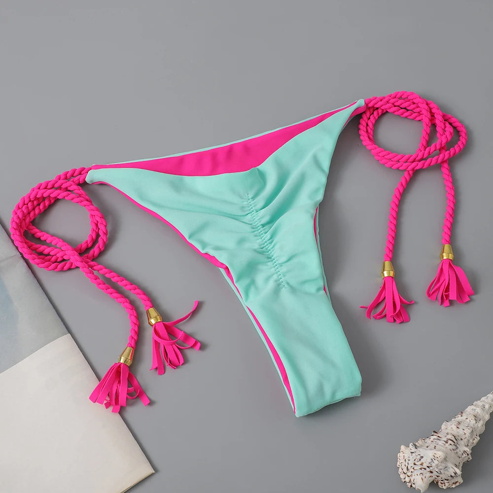 2 Piece Triangle String Bikini Swimsuit Tie Side Thong Swimwear Female Bathing Swimming Suit Summer Beachwear The Clothing Company Sydney