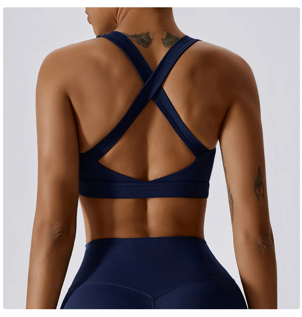 Crossed Shoulder Strap Yoga Bra Chest Pad Running Sports Bra Gym Top Women Stretch Pull Up Underwear Vest Fitness Tank Top The Clothing Company Sydney