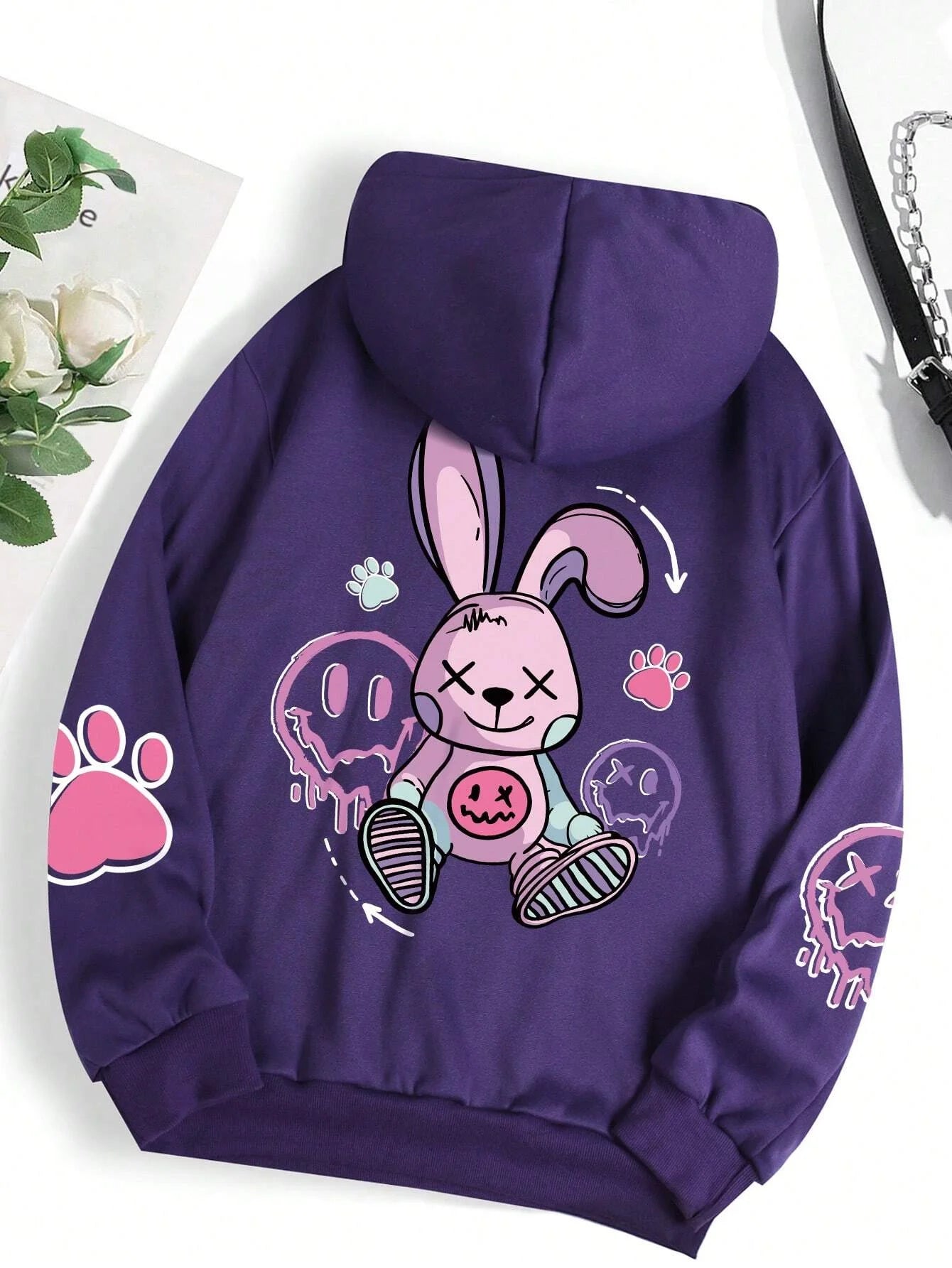 Hip Hop Street Casual Printed Female Hoodie Oversize Loose Sweatshirts Autumn Warm Fleece Clothing Top - The Clothing Company Sydney