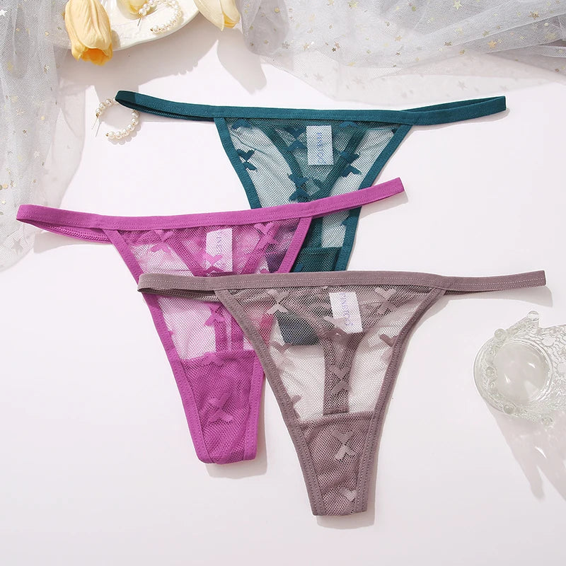 G String Thong Mesh Women Panties Low Waist Underpants T-back Underwear Thongs - The Clothing Company Sydney