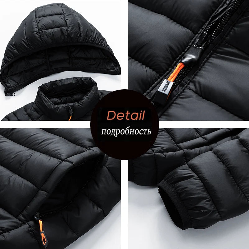 Mens Hooded Casual Puffer Down Jacket The Clothing Company Sydney